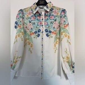 🤍🩵3 FOR $15🩵🤍 Floral western style blouse - BRAND NEW​​